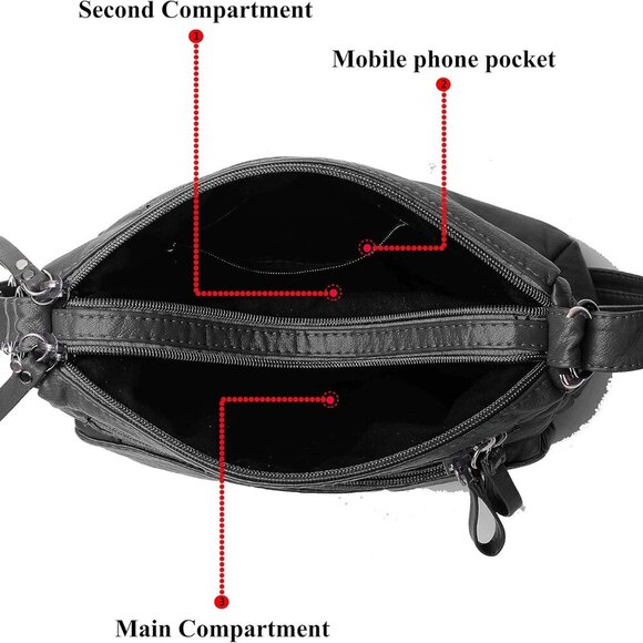 Purses for Women Soft PU Leather Shoulder Bag Ladies Crossbody Purse and handbag - Picture 6 of 6